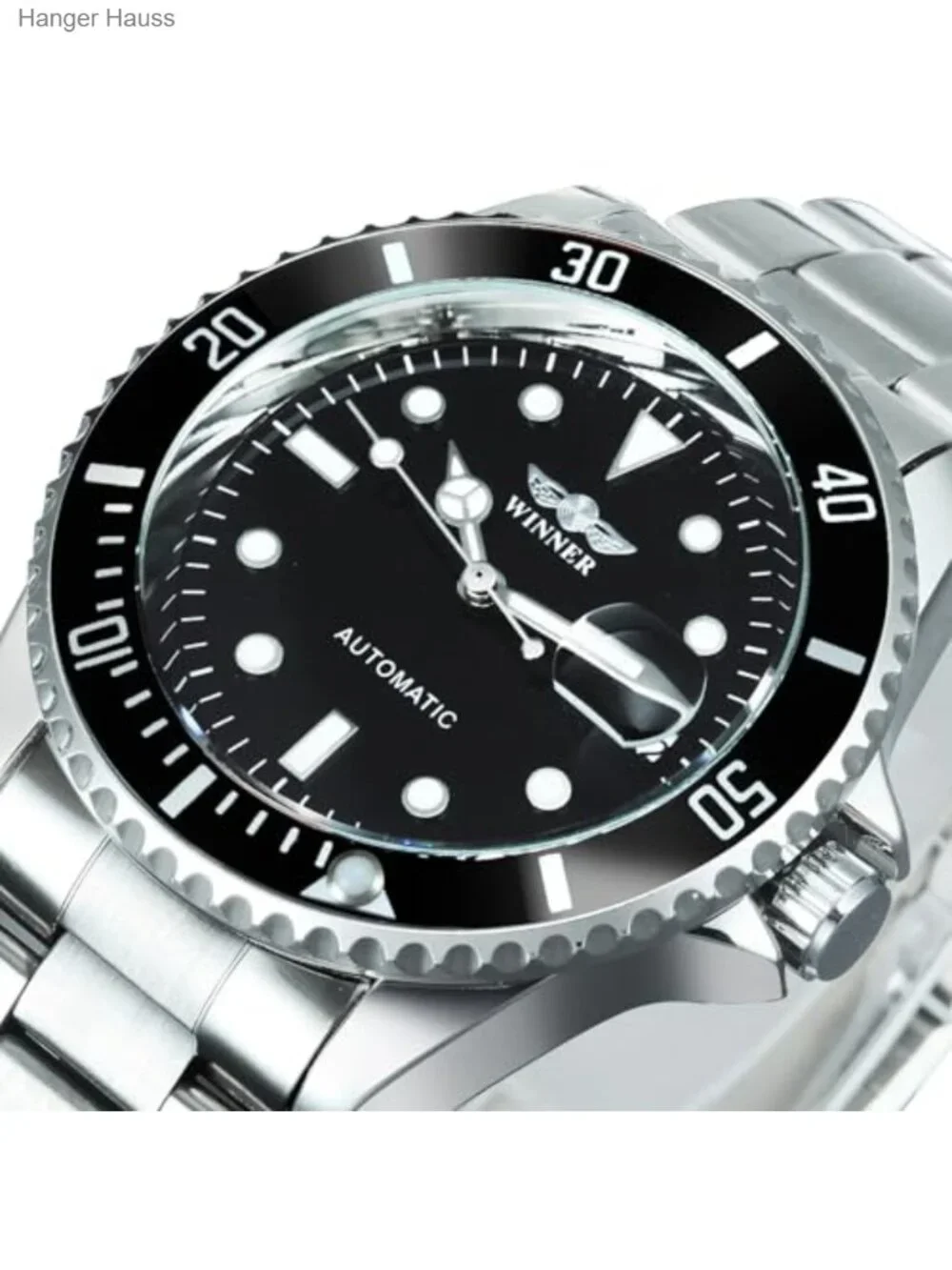Men's Automatic Mechanical Watch Stainless Steel Waterproof Analog Skeleton